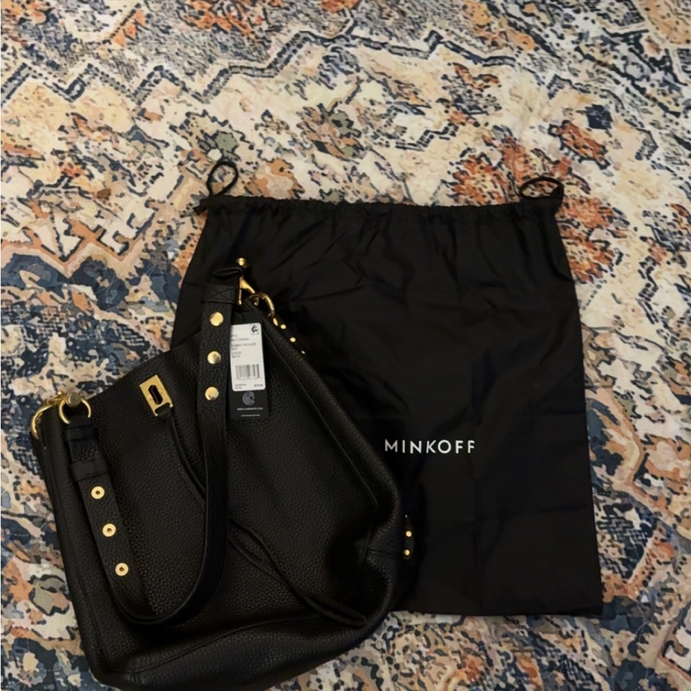 Rebecca Minkoff Black Leather Darren Shoulder Bag